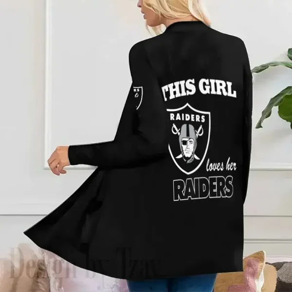 Las Vegas Raiders Women’s Patch Pocket Cardigan SPTWPPC114 - Image 3