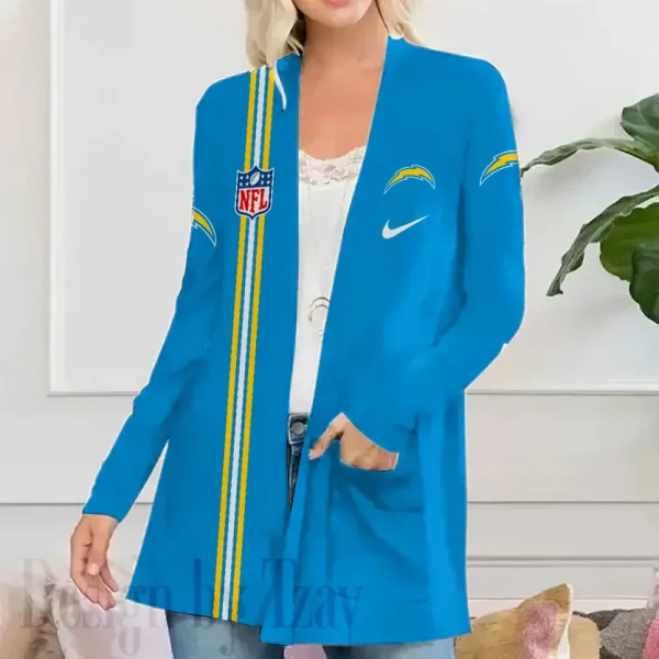 Los Angeles Chargers Women’s Patch Pocket Cardigan SPTWPPC115
