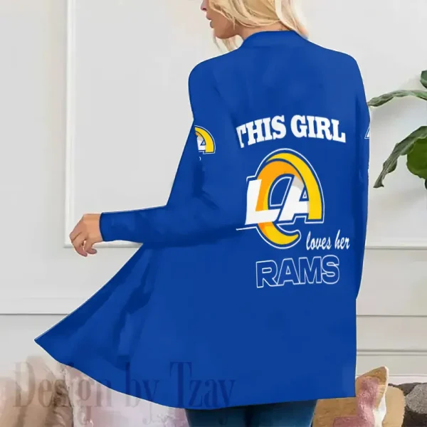 Los Angeles Rams Women’s Patch Pocket Cardigan SPTWPPC116 - Image 3