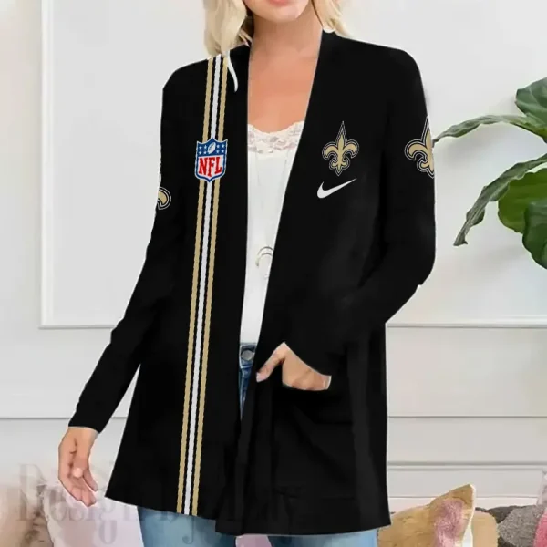 New Orleans Saints Women’s Patch Pocket Cardigan SPTWPPC120
