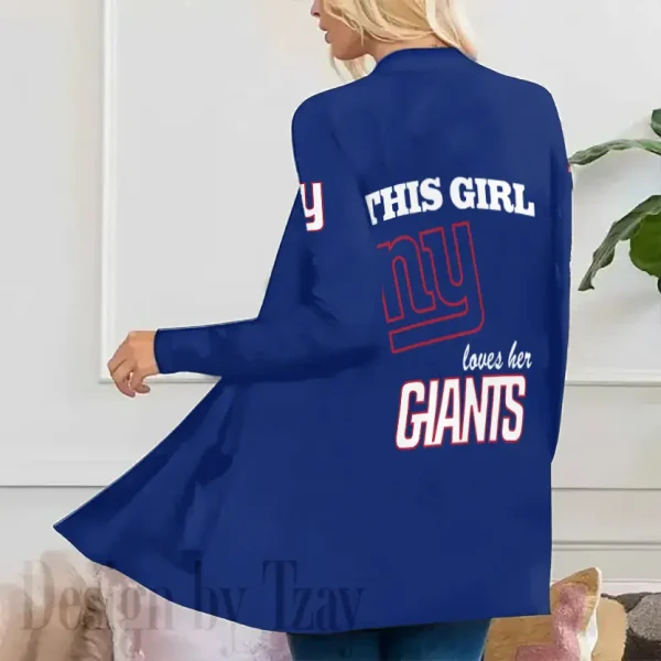 New York Giants Women’s Patch Pocket Cardigan SPTWPPC121 - Image 3