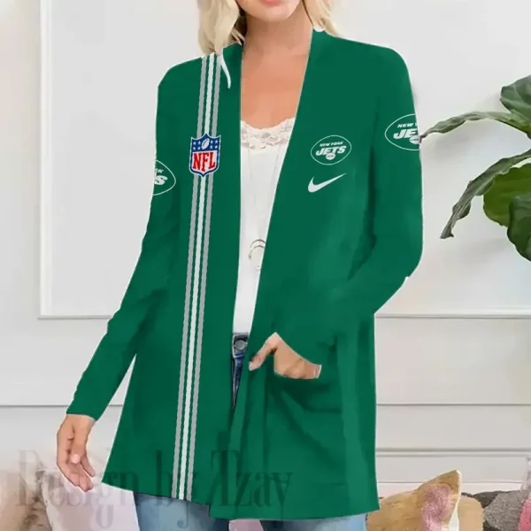New York Jets Women’s Patch Pocket Cardigan SPTWPPC122