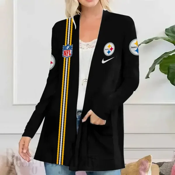 Pittsburgh Steelers Women’s Patch Pocket Cardigan SPTWPPC124