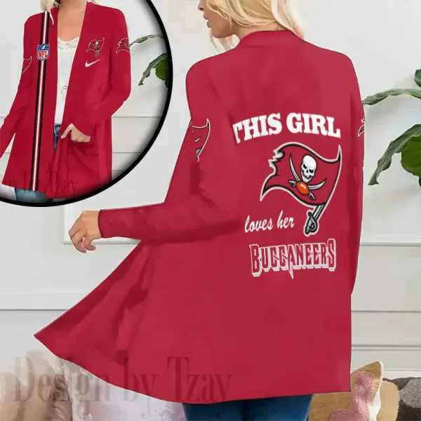 Tampa Bay Buccaneers Women’s Patch Pocket Cardigan SPTWPPC127 - Image 2