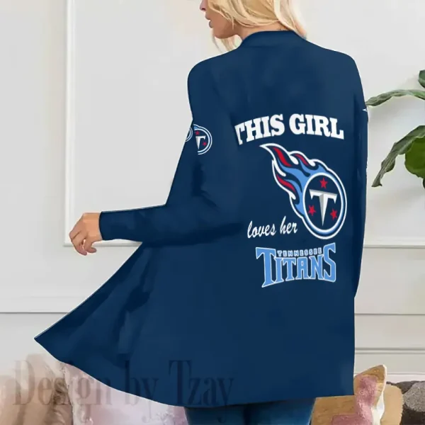 Tennessee Titans Women’s Patch Pocket Cardigan SPTWPPC128 - Image 3