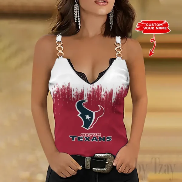 Houston Texans Holiday Party Chain Strap Tank top Shirt Style 2025 SPTWCSTT697