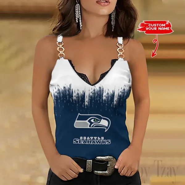 Seattle Seahawks Holiday Party Chain Strap Tank top Shirt Style 2025 SPTWCSTT713