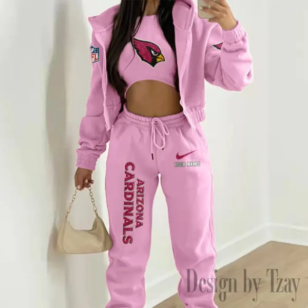 Arizona Cardinals Women's Outfit Winter Athleisure 3 Piece Set SPTWAL3PS162 - Image 2