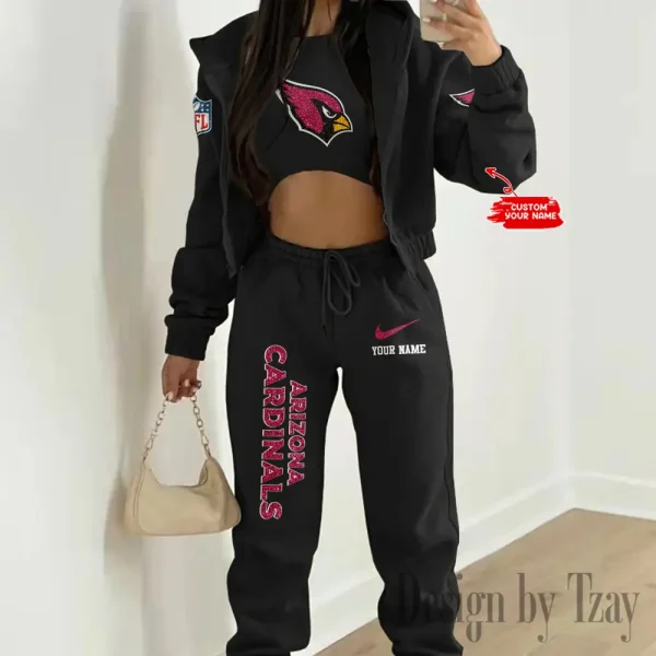 Arizona Cardinals Women's Outfit Winter Athleisure 3 Piece Set SPTWAL3PS162 - Image 4