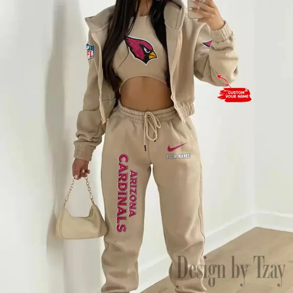 Arizona Cardinals Women's Outfit Winter Athleisure 3 Piece Set SPTWAL3PS162 - Image 7