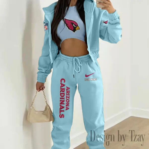 Arizona Cardinals Women's Outfit Winter Athleisure 3 Piece Set SPTWAL3PS162 - Image 8