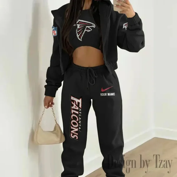 Atlanta Falcons Women's Outfit Winter Athleisure 3 Piece Set SPTWAL3PS163 - Image 2