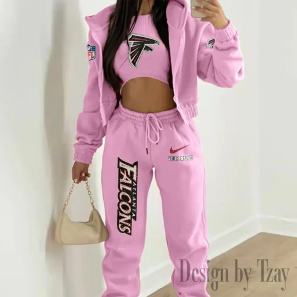Atlanta Falcons Women's Outfit Winter Athleisure 3 Piece Set SPTWAL3PS163 - Image 3