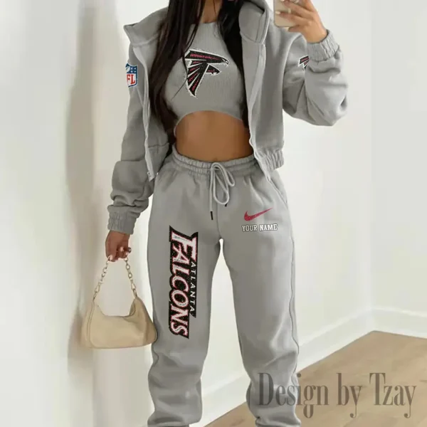 Atlanta Falcons Women's Outfit Winter Athleisure 3 Piece Set SPTWAL3PS163 - Image 4