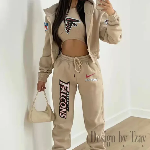 Atlanta Falcons Women's Outfit Winter Athleisure 3 Piece Set SPTWAL3PS163 - Image 6