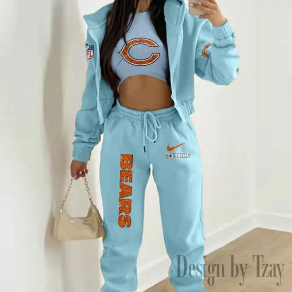 Chicago Bears Women's Outfit Winter Athleisure 3 Piece Set SPTWAL3PS167 - Image 5