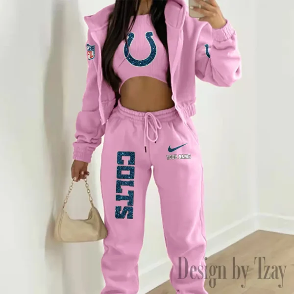 Indianapolis Colts Women's Outfit Winter Athleisure 3 Piece Set SPTWAL3PS175 - Image 5