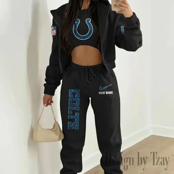 Indianapolis Colts Women's Outfit Winter Athleisure 3 Piece Set SPTWAL3PS175 - Image 7