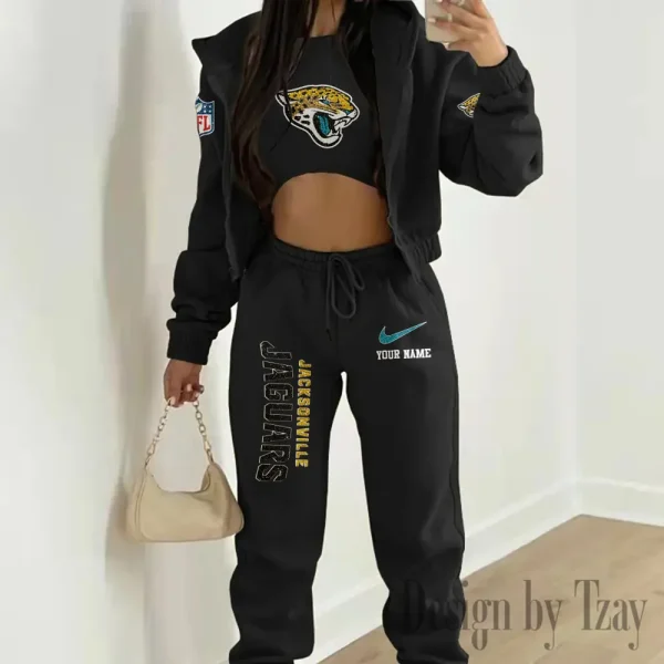 Jacksonville Jaguars Women's Outfit Winter Athleisure 3 Piece Set SPTWAL3PS176