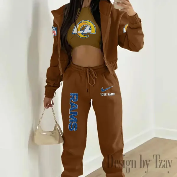Los Angeles Rams Women's Outfit Winter Athleisure 3 Piece Set SPTWAL3PS180