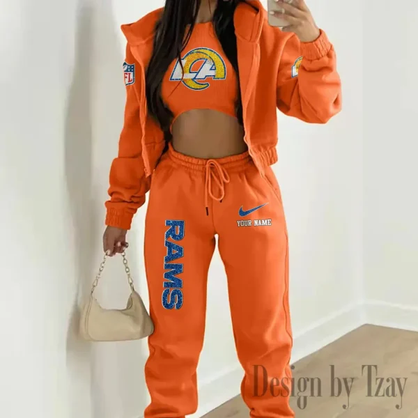 Los Angeles Rams Women's Outfit Winter Athleisure 3 Piece Set SPTWAL3PS180 - Image 2