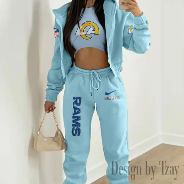 Los Angeles Rams Women's Outfit Winter Athleisure 3 Piece Set SPTWAL3PS180 - Image 7