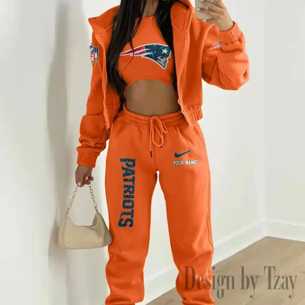 New England Patriots Women's Outfit Winter Athleisure 3 Piece Set SPTWAL3PS183 - Image 8