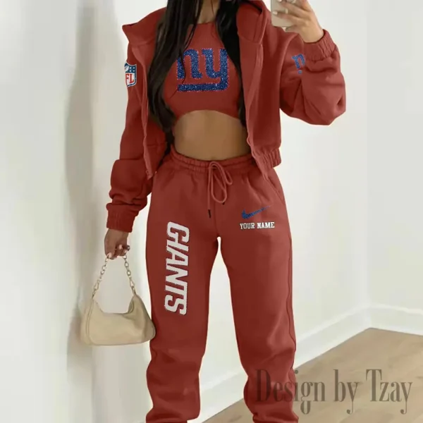 New York Giants Women's Outfit Winter Athleisure 3 Piece Set SPTWAL3PS185
