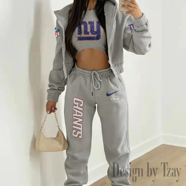 New York Giants Women's Outfit Winter Athleisure 3 Piece Set SPTWAL3PS185 - Image 4