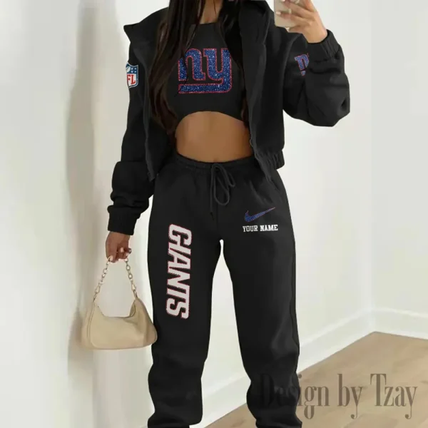 New York Giants Women's Outfit Winter Athleisure 3 Piece Set SPTWAL3PS185 - Image 5