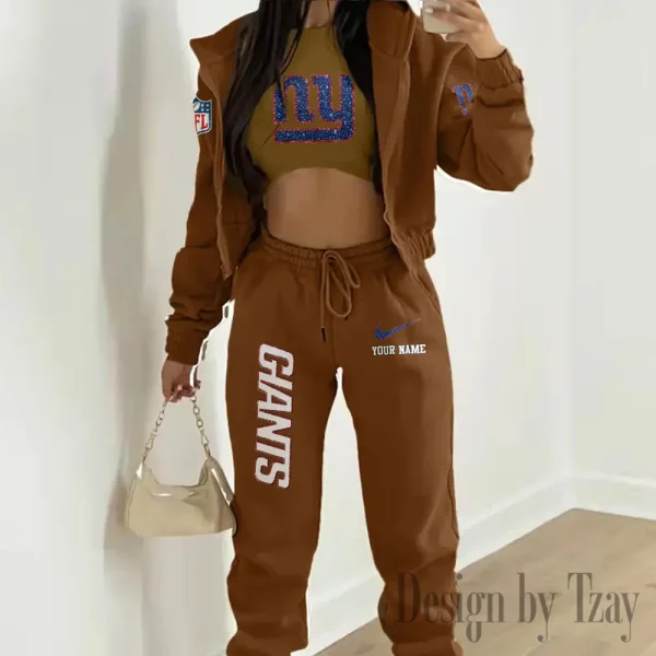 New York Giants Women's Outfit Winter Athleisure 3 Piece Set SPTWAL3PS185 - Image 6