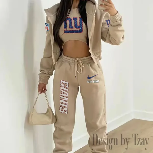 New York Giants Women's Outfit Winter Athleisure 3 Piece Set SPTWAL3PS185 - Image 7