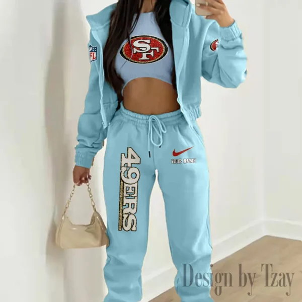 San Francisco 49ers Women's Outfit Winter Athleisure 3 Piece Set SPTWAL3PS189 - Image 3