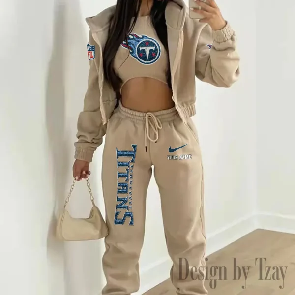 Tennessee Titans Women's Outfit Winter Athleisure 3 Piece Set SPTWAL3PS192 - Image 3