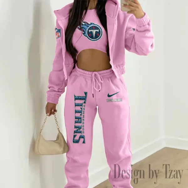 Tennessee Titans Women's Outfit Winter Athleisure 3 Piece Set SPTWAL3PS192 - Image 4