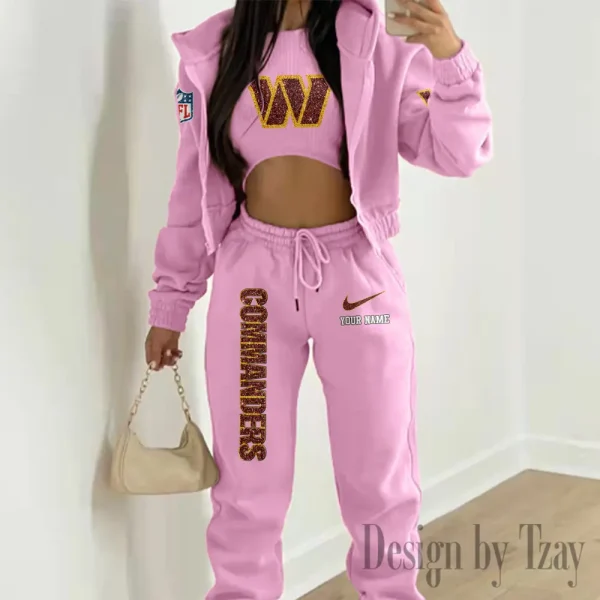 Washington Commanders Women's Outfit Winter Athleisure 3 Piece Set SPTWAL3PS193 - Image 4