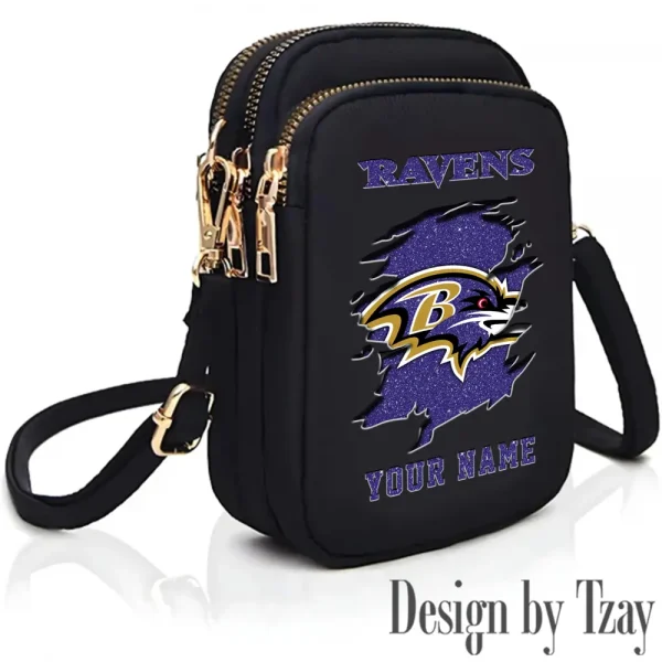 Baltimore Ravens Cute Shoulder Bag With Colorful Canvas Zipper Printed S9CBB586 - Image 2