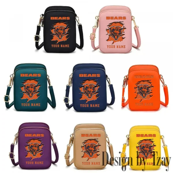 Chicago Bears Cute Shoulder Bag With Colorful Canvas Zipper Printed S9CBB589