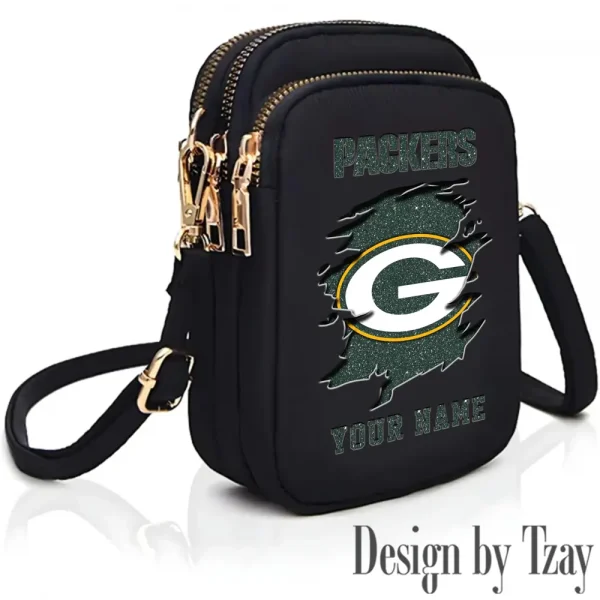 Green Bay Packers Cute Shoulder Bag With Colorful Canvas Zipper Printed S9CBB595 - Image 2