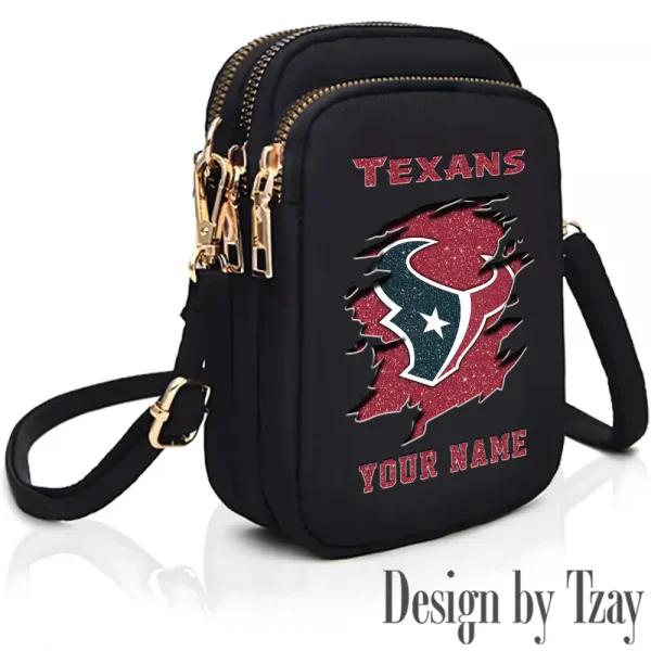 Houston Texans Cute Shoulder Bag With Colorful Canvas Zipper Printed S9CBB596 - Image 2