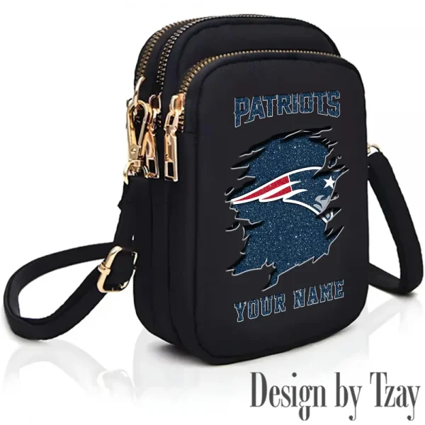 New England Patriots Cute Shoulder Bag With Colorful Canvas Zipper Printed S9CBB605 - Image 2