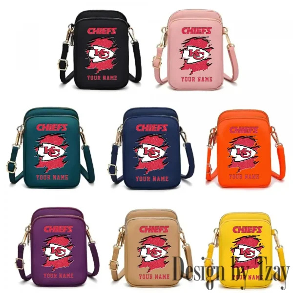 Kansas City Chiefs Cute Shoulder Bag With Colorful Canvas Zipper Printed S9CBB599