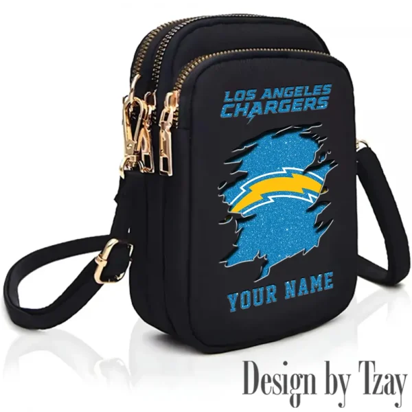 Los Angeles Chargers Cute Shoulder Bag With Colorful Canvas Zipper Printed S9CBB601 - Image 2