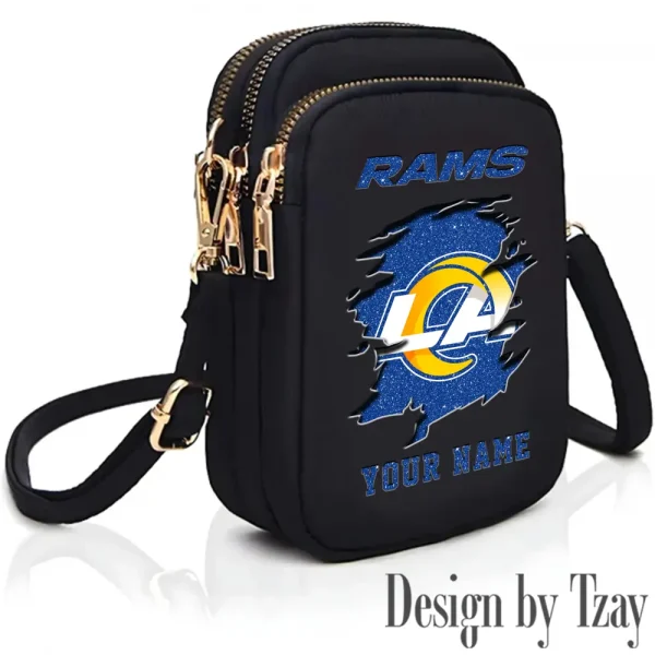 Los Angeles Rams Cute Shoulder Bag With Colorful Canvas Zipper Printed S9CBB602 - Image 2