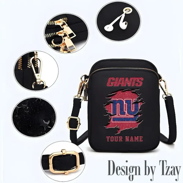 New York Giants Cute Shoulder Bag With Colorful Canvas Zipper Printed S9CBB607 - Image 3
