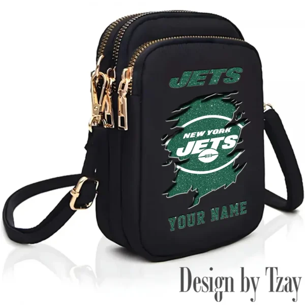 New York Jets Cute Shoulder Bag With Colorful Canvas Zipper Printed S9CBB608 - Image 2