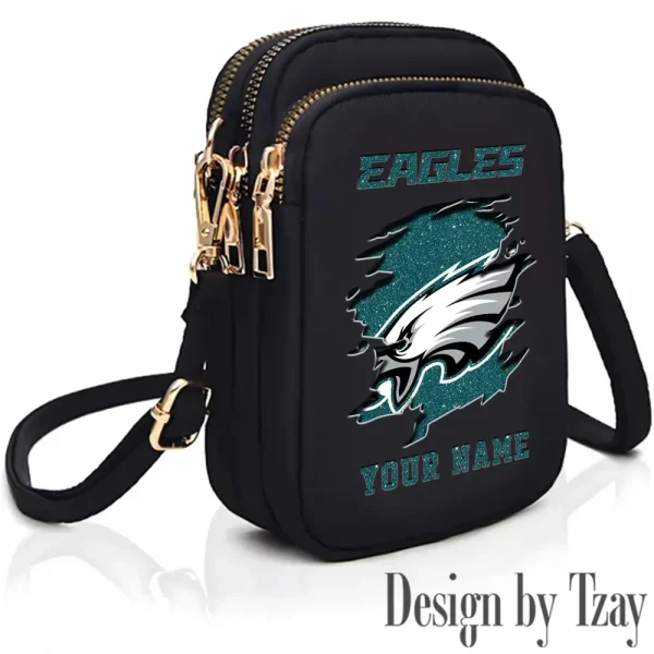 Philadelphia Eagles Cute Shoulder Bag With Colorful Canvas Zipper Printed S9CBB609 - Image 2