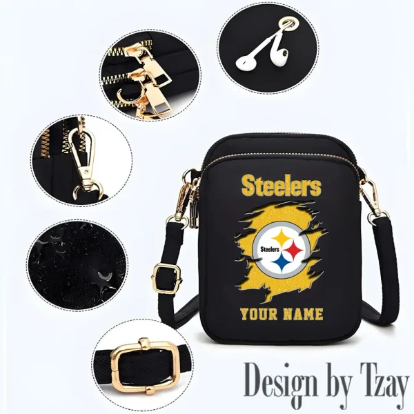 Pittsburgh Steelers Cute Shoulder Bag With Colorful Canvas Zipper Printed S9CBB610 - Image 3
