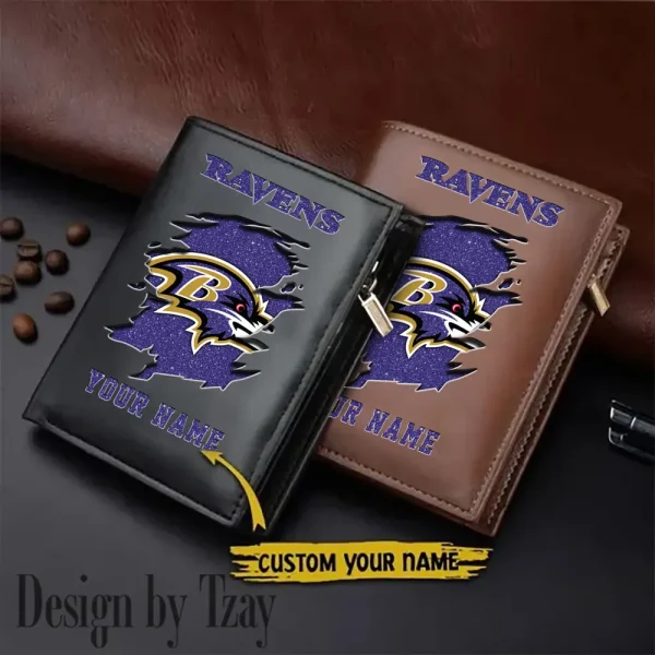 Baltimore Ravens Men Wallet Pu Leather Gift Purse SPTLVW1021
