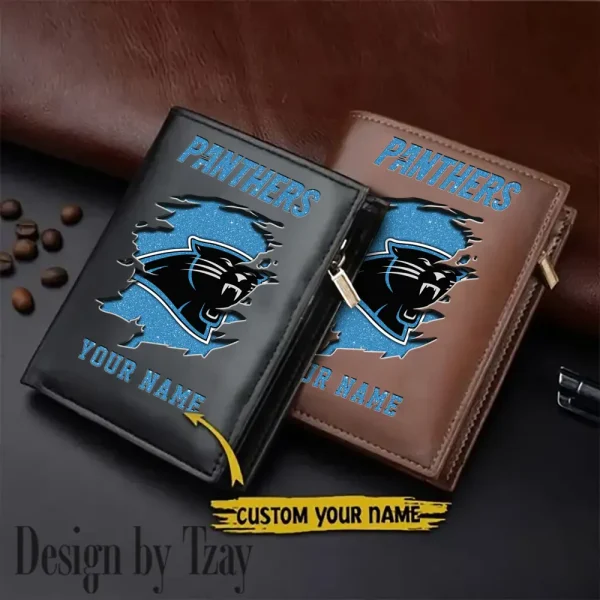 Carolina Panthers Men Wallet Pu Leather Gift Purse SPTLVW1023